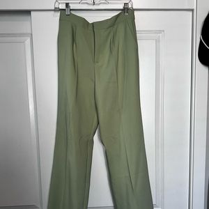 Mint green trouser pants